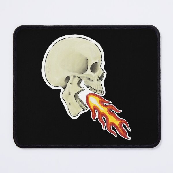 Item preview, Fire Breathing Skull designed and sold by MetalTea.