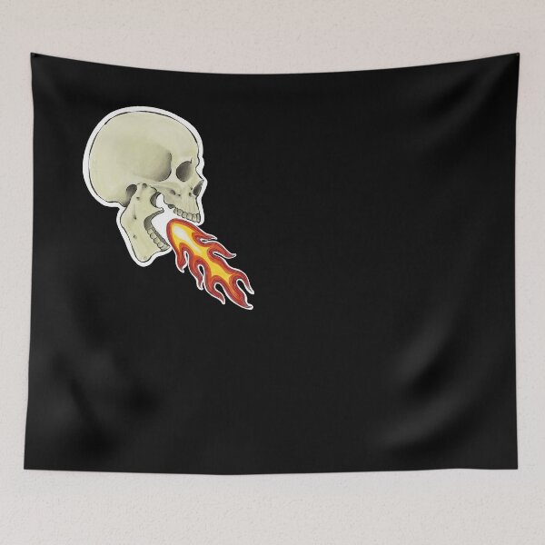 Item preview, Fire Breathing Skull designed and sold by MetalTea.