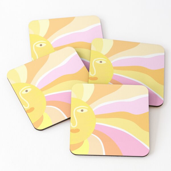 Item preview, Colorful Abstract Sunrise With Vibrant Yellow and Pink Waves designed and sold by Beautiful art store.