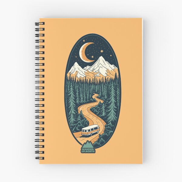 Item preview, Meandering Adventure - Oval Monoline Landscape - Teal & Yellow | Outdoor Adventure Series designed and sold by WanderUpNorth.