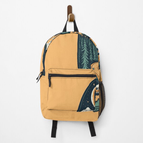 Item preview, Meandering Adventure - Oval Monoline Landscape - Teal & Yellow | Outdoor Adventure Series designed and sold by WanderUpNorth.