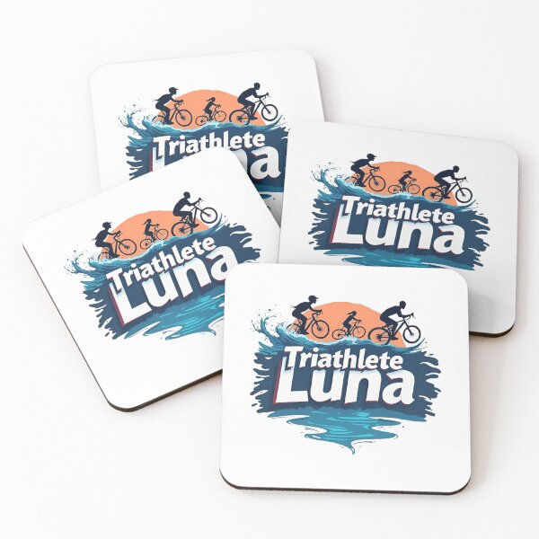 Artikelvorschau, Dynamische Triathletin Luna – Schwimmen, Radfahren, Laufen entworfen und verkauft von Triathlongram.