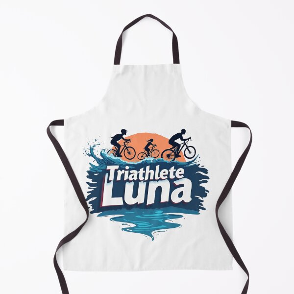 Artikelvorschau, Dynamische Triathletin Luna – Schwimmen, Radfahren, Laufen entworfen und verkauft von Triathlongram.