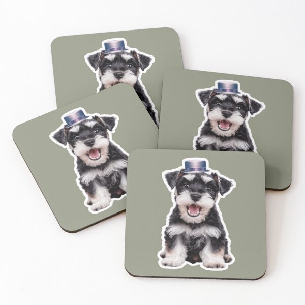 Item preview, Miniature Schnauzer wearing a tiny hat designed and sold by StickersRyous.