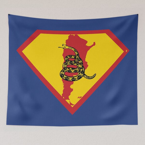 Item preview, ARGENTINA - Freedom Is The Superpower - Gadsden Snake Flag - Dont Tread On Me SUPERHERO design designed and sold by pelagio.