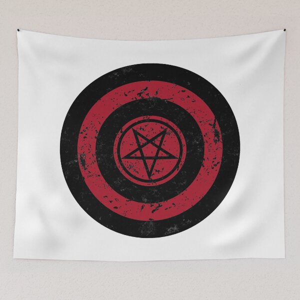 Item preview, Satanic Shield Black Pentagram 02 designed and sold by Hellbilly Designs.