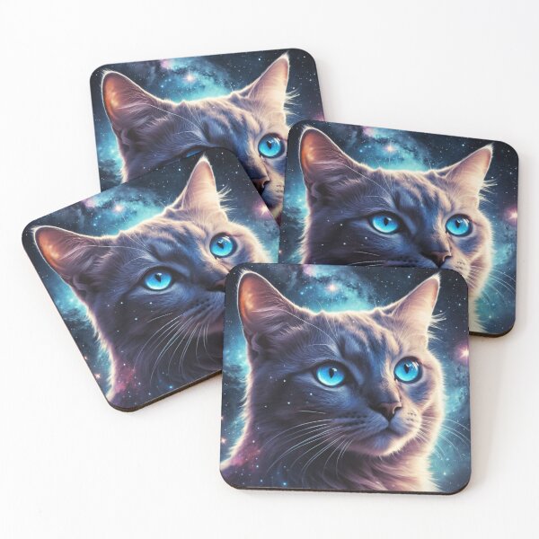 Item preview, Cosmic Cat with Starry Eyes designed and sold by RebelPaintBrush.