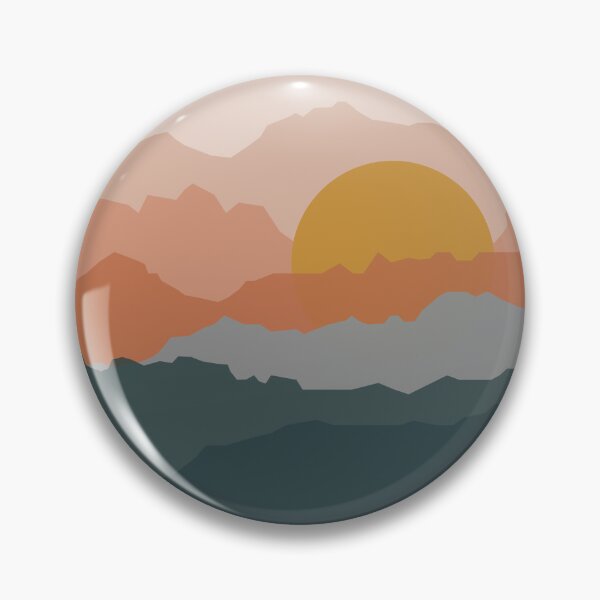 Item preview, Minimal abstract sunset mountains designed and sold by alienrabbit.