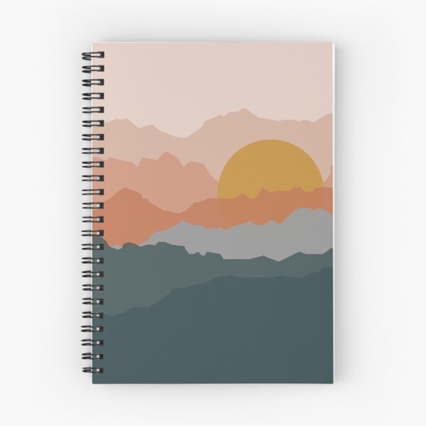 Item preview, Montañas al atardecer abstracto mínimo designed and sold by alienrabbit.