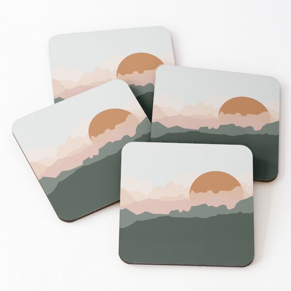 Item preview, Minimal abstract sunset mountains II designed and sold by alienrabbit.