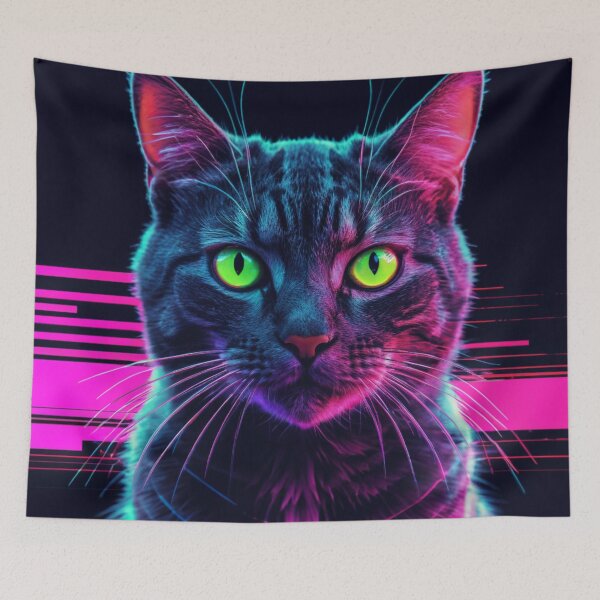 Item preview, Glitch Cat in Digital World designed and sold by RebelPaintBrush.