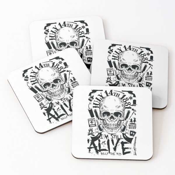 Item preview, Billy the Kid, Wanted, Western, Far West, skull designed and sold by WolfHowl1.