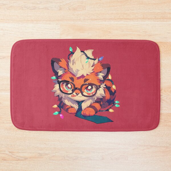 Item preview, Fluffy tiger tangled in Christmas lights designed and sold by etherElric.