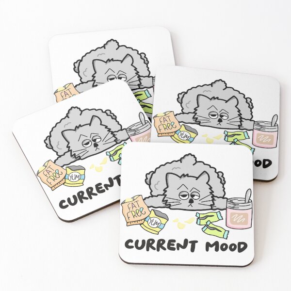 Item preview, Current Mood Cat Binge Snacking designed and sold by JoyfulDaisy.