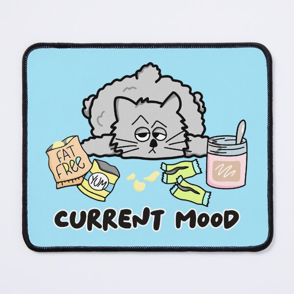 Item preview, Current Mood Cat Binge Snacking designed and sold by JoyfulDaisy.