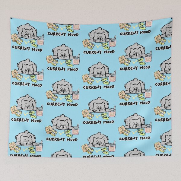 Item preview, Current Mood Cat Binge Snacking designed and sold by JoyfulDaisy.