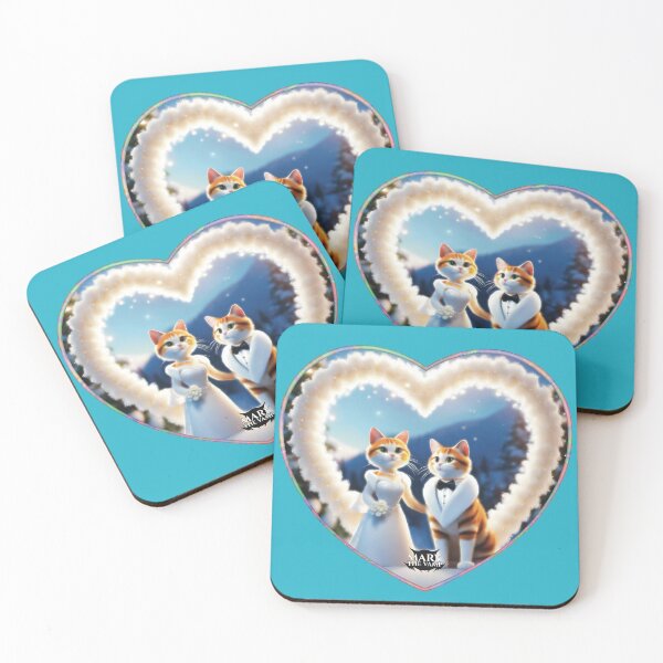 Item preview, Winter Wedding Couple Cats designed and sold by Mary The Vamp.