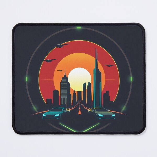 Item preview, Silhouette cityscape at sunset designed and sold by Ahlaena.