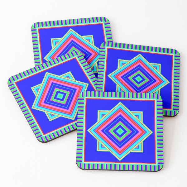 Item preview, Hippie 70s Rainbow  Gradient Quilt in Blue designed and sold by Sharon Schwalbe.
