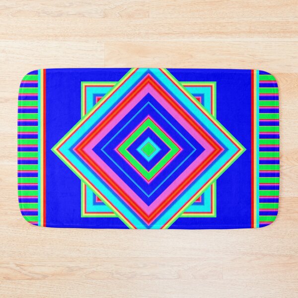 Item preview, Hippie 70s Rainbow  Gradient Quilt in Blue designed and sold by Sharon Schwalbe.
