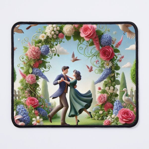Item preview, Love Bloomed: Couple's Dance in a Floral Garden designed and sold by choder61.