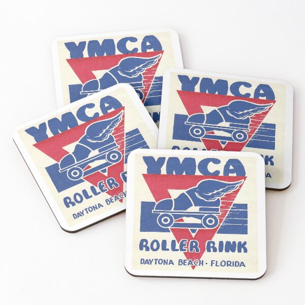 Item preview, YMCA Roller Rink Daytona Beach Florida Roller Skating Rink Sticker Decal Label designed and sold by tislord.