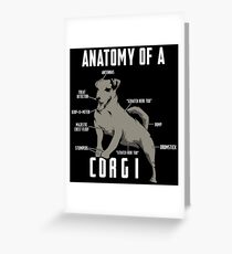 Anatomy of a Corgi - Funny Dog Lover Gift Grußkarte