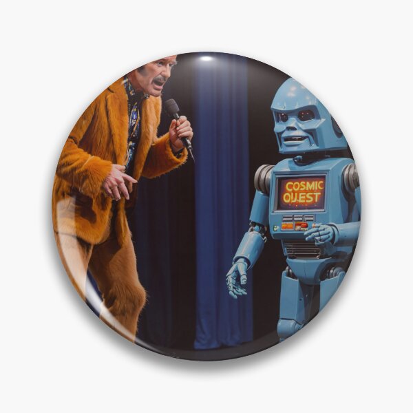 Item preview, Robert Goulet grills his robot guest designed and sold by GarfunkelGloom.