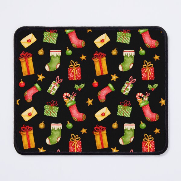 Item preview, Colorful Christmas Stockings And Festive Gift Boxes Pattern designed and sold by DEC02.