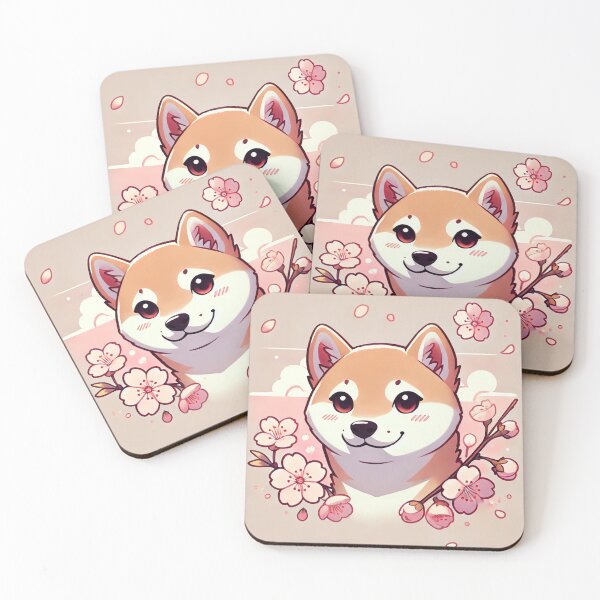 Item preview, Shiba dog with cherry blossom  designed and sold by GingaDesigns.