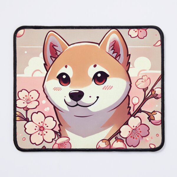 Item preview, Shiba dog with cherry blossom  designed and sold by GingaDesigns.