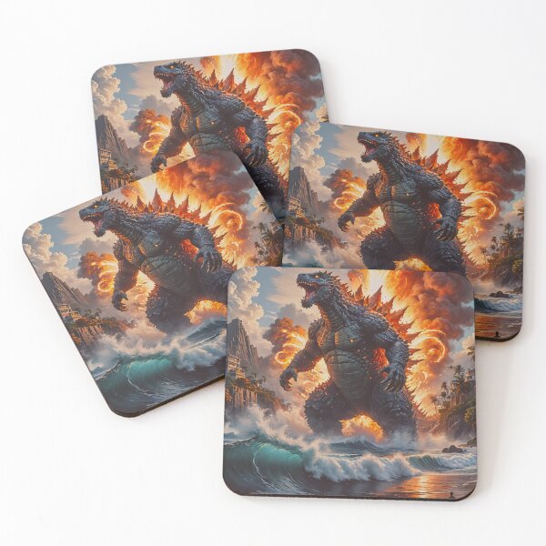Item preview, Godzilla in flames designed and sold by GarfunkelGloom.