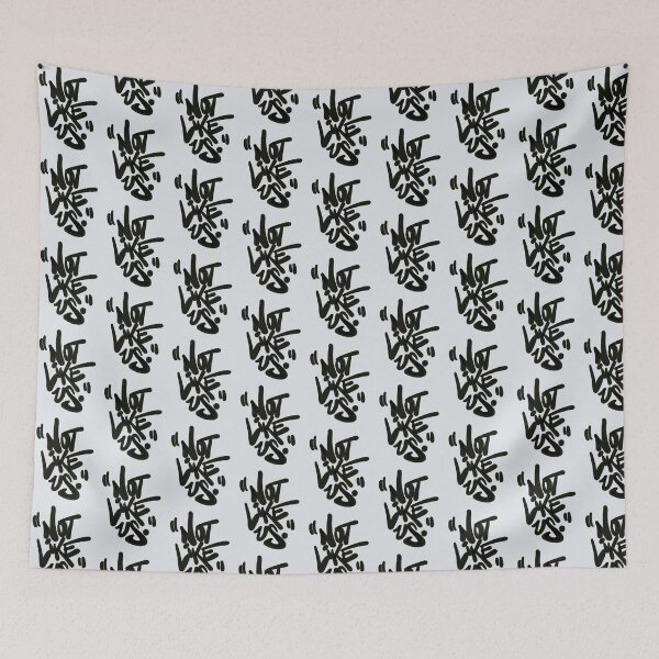Item preview, Not Like Us handstyle graffiti style writing in black designed and sold by take8.
