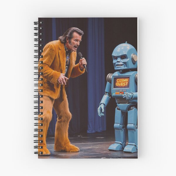 Item preview, Robert Goulet grills his robot guest designed and sold by GarfunkelGloom.
