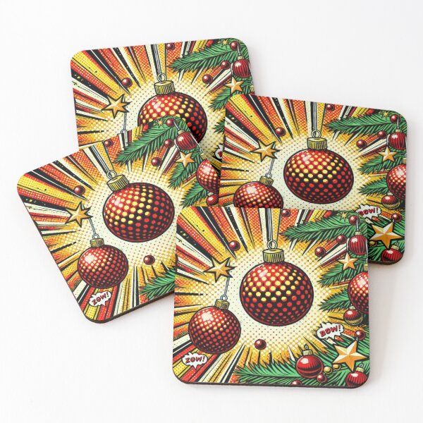 Item preview,  Christmas Vintage Pop Art Funny  Red Balls  Pattern, Christmas Balls Pattern, Christmas Balls ,Christmas Pop Art,Christmas Funny Pattern designed and sold by Expressions-Sel.
