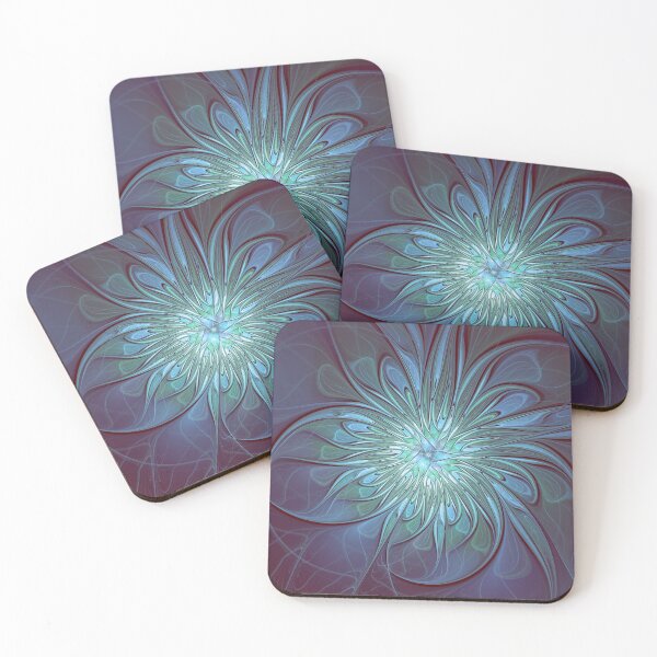 Item preview, Modern Abstract Trendy Blue Flower Fractal Art designed and sold by gabiwArt.