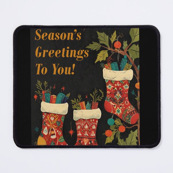 Item preview, Season's Greetings - With Full Stockings designed and sold by The Enchanted Treasury.