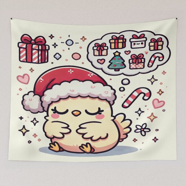 Item preview, Sleepy Christmas Chicken  designed and sold by Rajasekar.