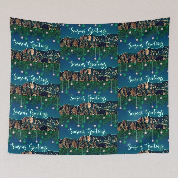 Item preview, Seasons Greetings over Sandia Mountains  designed and sold by oh-bi-me.
