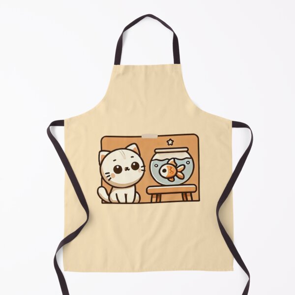 Item preview, Curious Cat and the Goldfish Bowl designed and sold by AnuphongCH2020.