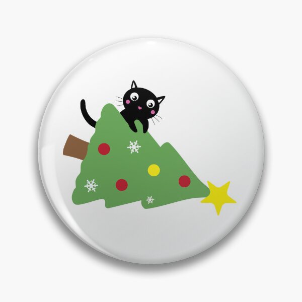 Item preview, Cat and Christmas Tree down designed and sold by MagnoliaLake.