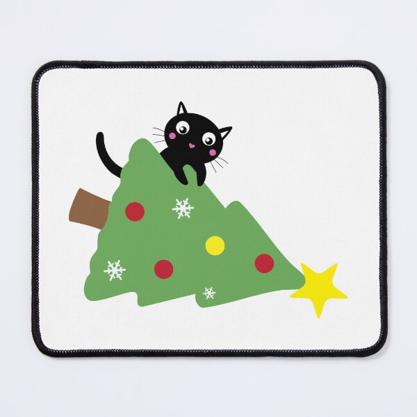 Item preview, Cat and Christmas Tree down designed and sold by MagnoliaLake.