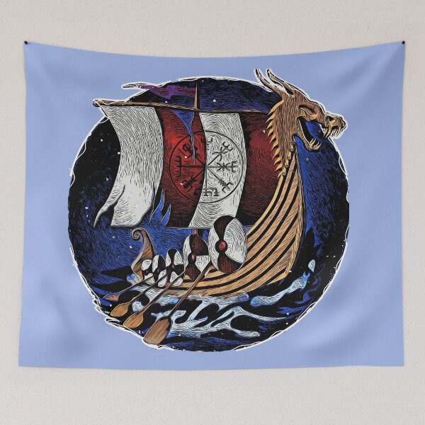 Item preview, Viking longship Dark designed and sold by onboarddesigns.