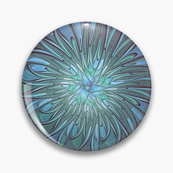 Item preview, Modern Abstract Trendy Blue Flower Fractal Art designed and sold by gabiwArt.