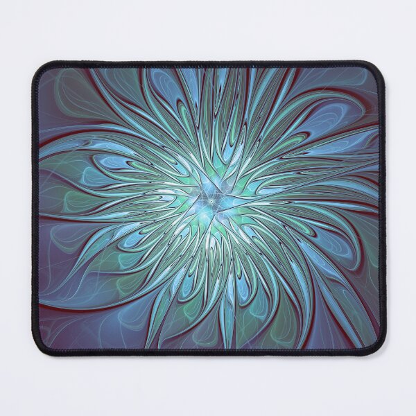 Item preview, Modern Abstract Trendy Blue Flower Fractal Art designed and sold by gabiwArt.