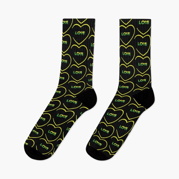 Item preview, One Love One Heart in Jamaican flag colors in Minimalist style designed and sold by ZerNatR.