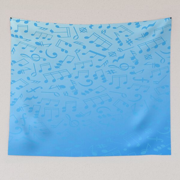 Item preview, Music Notes On A Blue Gradient designed and sold by BrightrDayMusicArt.