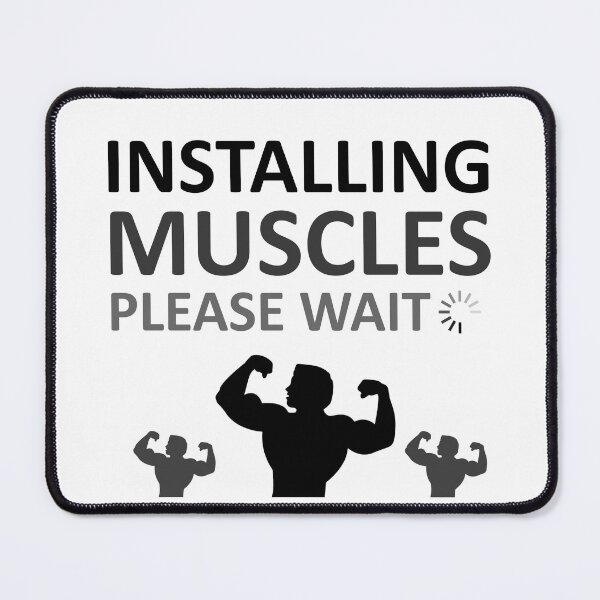 Item preview, Funny Gym Shirt: Installing Muscles... Please Wait designed and sold by Rami Khalifah.