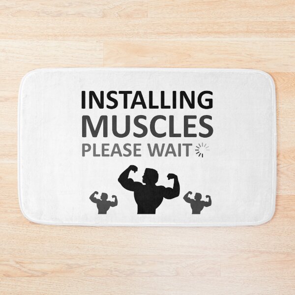 Item preview, Funny Gym Shirt: Installing Muscles... Please Wait designed and sold by Rami Khalifah.