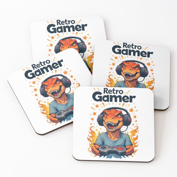 Item preview, Retro dinosaur Gamer on fire. designed and sold by JonelleTshirts.